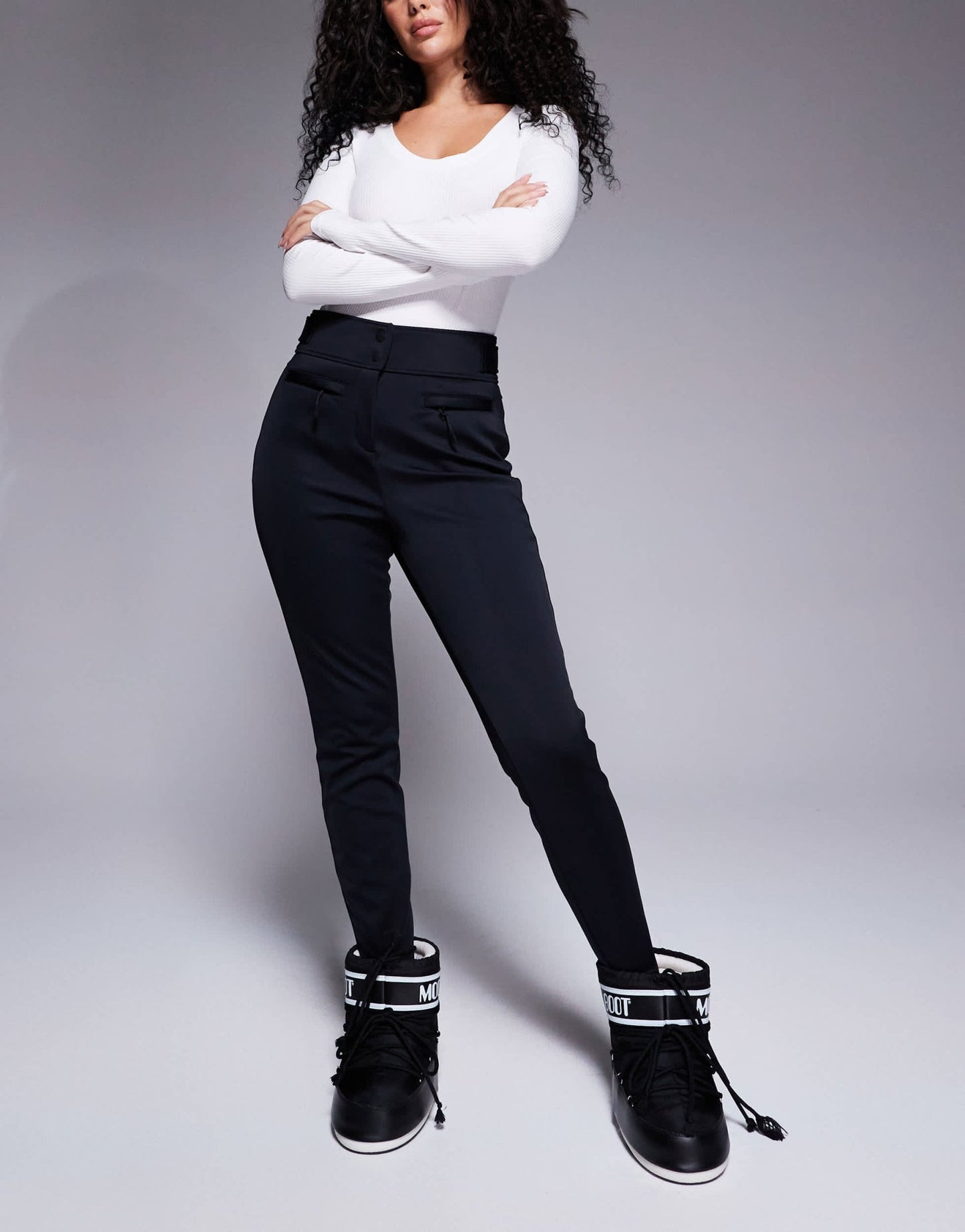 4505 Hourglass Ski soft shell water repellent skinny ski pants in black - ASOS Sample Sale EU Store