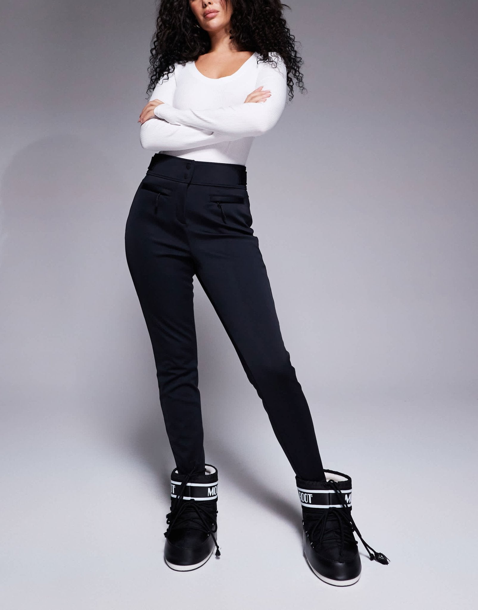 4505 Hourglass Ski soft shell water repellent skinny ski pants in black - ASOS Sample Sale EU Store