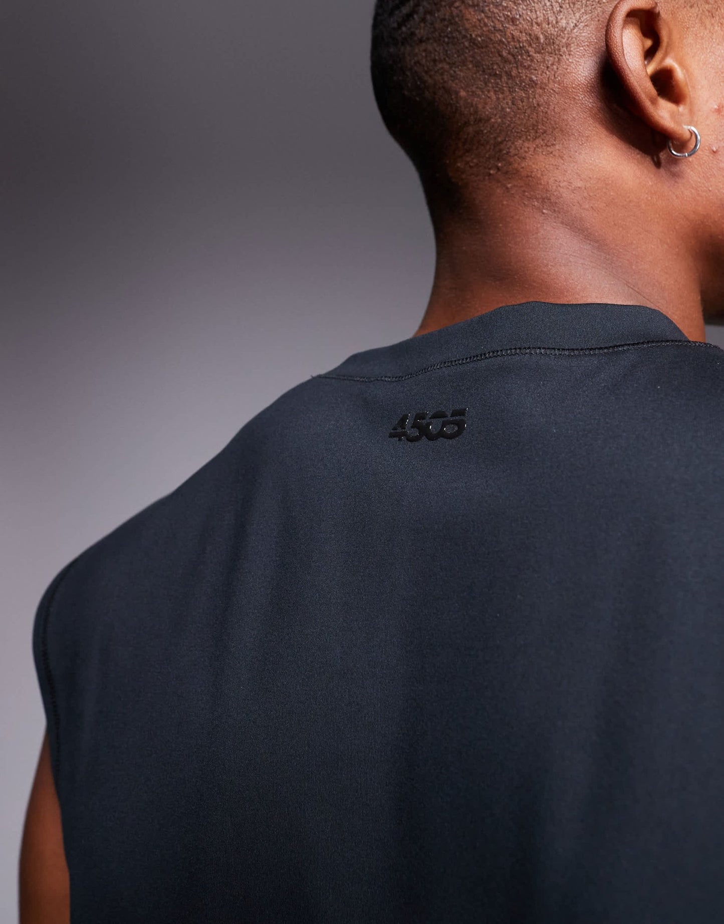 4505 Icon cotton oversized pump training tank with quick dry finish in black - ASOS Sample Sale EU Store