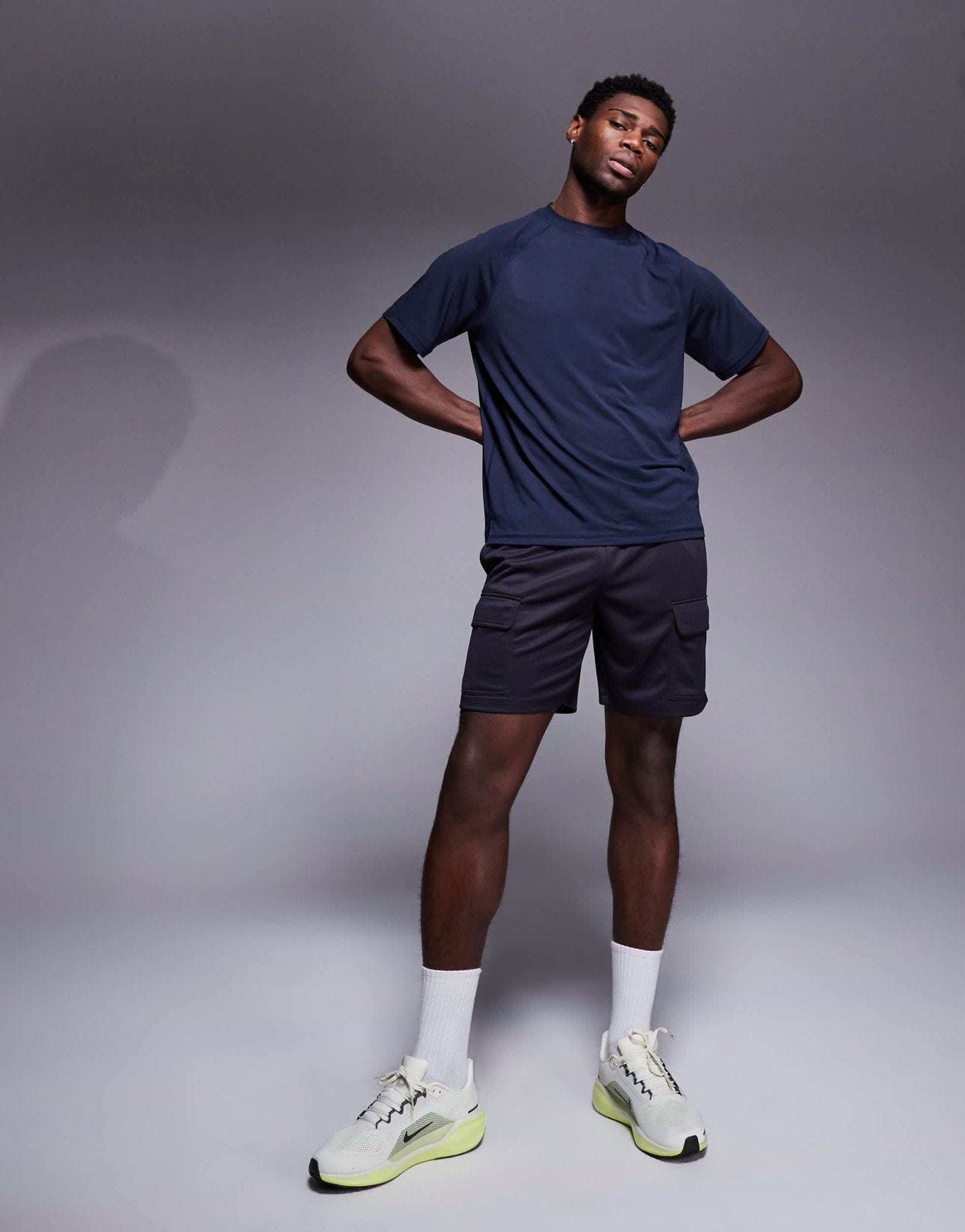 4505 Icon performance jersey oversized boxy training t-shirt in midnight navy - ASOS Sample Sale EU Store