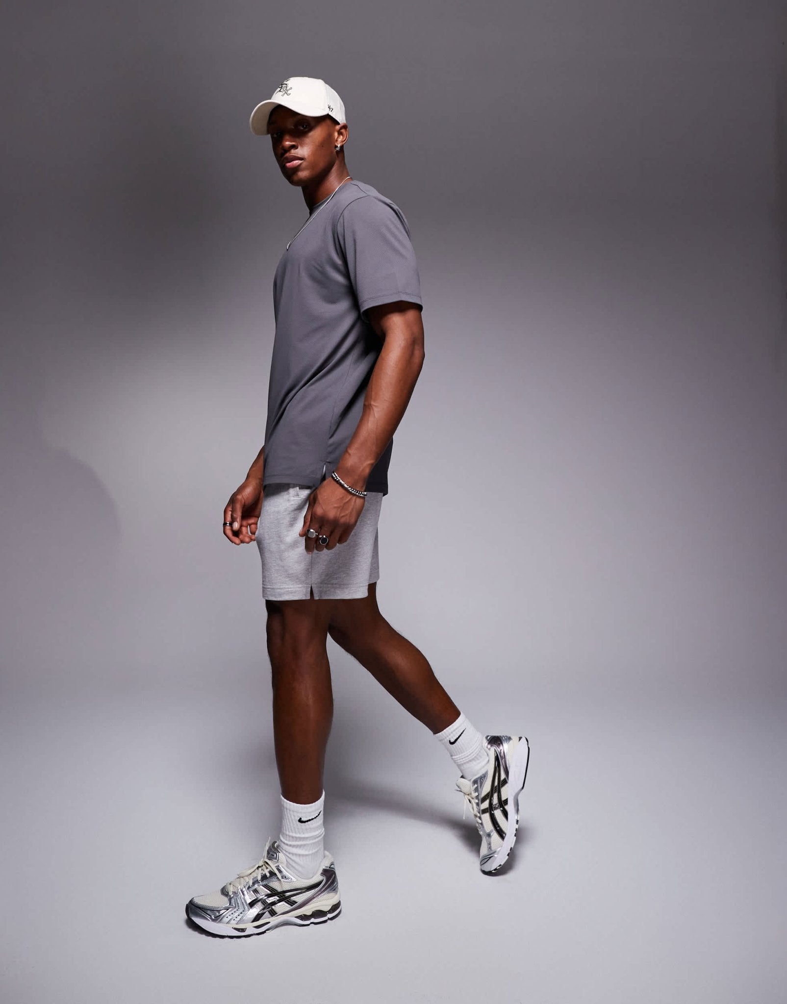 4505 Icon quick dry mesh training t-shirt in charcoal - ASOS Sample Sale EU Store