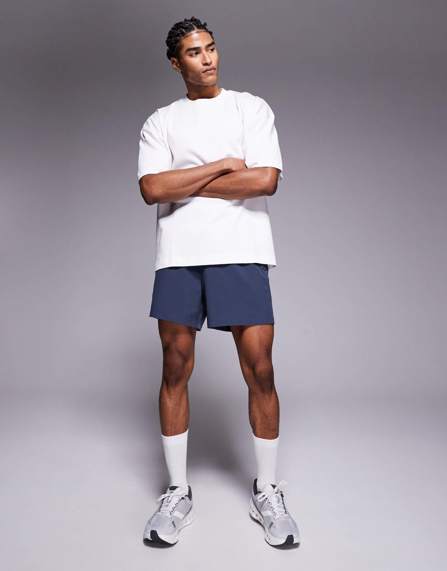 4505 oversized heavyweight back print cotton t-shirt with quick dry finish in vintage white - ASOS Sample Sale EU Store