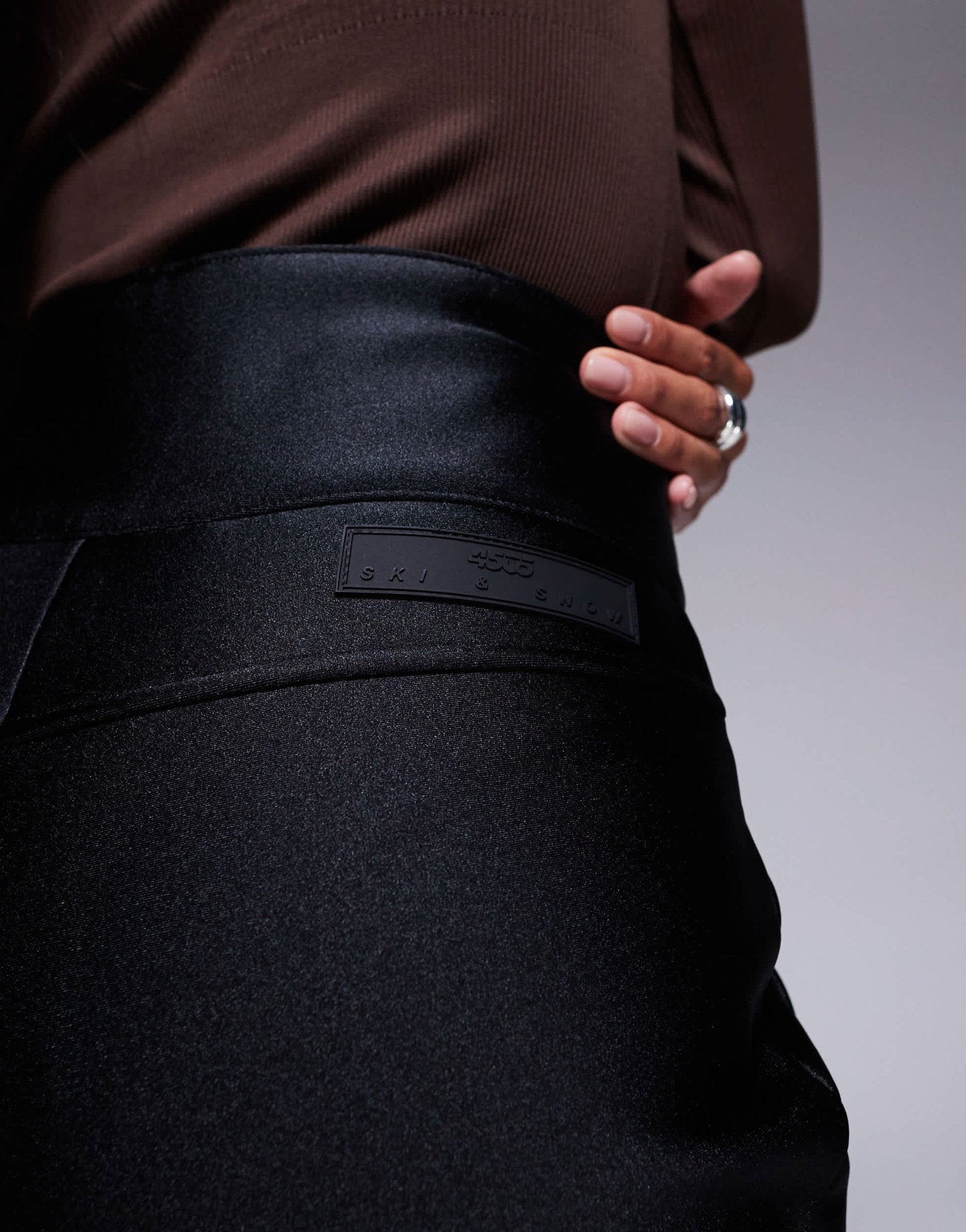 4505 Petite Ski soft shell water repellent skinny ski trousers in black gloss - ASOS Sample Sale EU Store