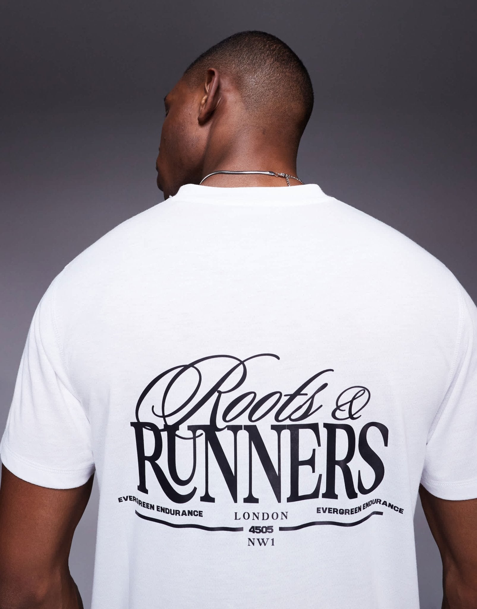 4505 Running back graphic loose fit mesh t-shirt in white - ASOS Sample Sale EU Store