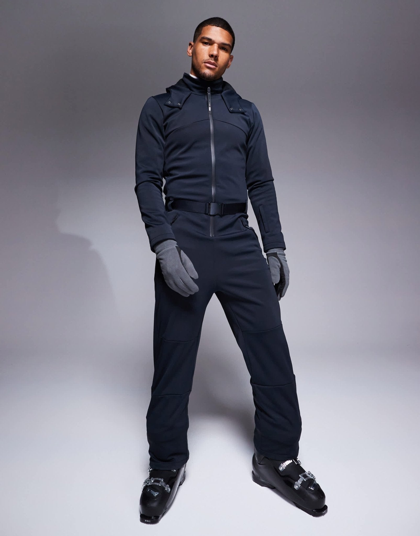 4505 Ski Icon water repellent insulated ski suit with hood and straight leg in black - ASOS Sample Sale EU Store