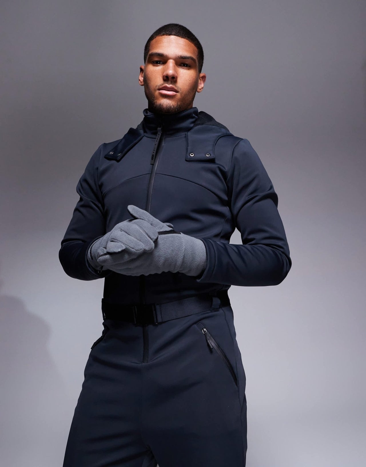 4505 Ski Icon water repellent insulated ski suit with hood and straight leg in black - ASOS Sample Sale EU Store