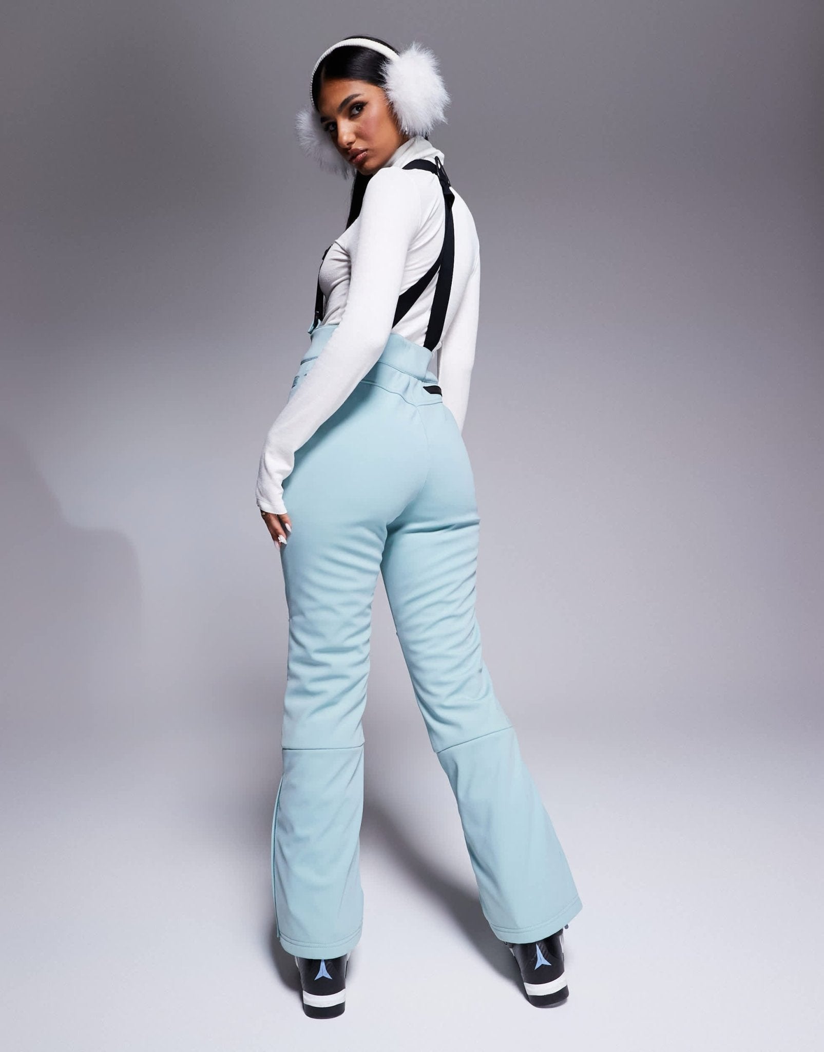4505 Ski soft shell water repellent kick flare ski trousers in turquoise - ASOS Sample Sale EU Store