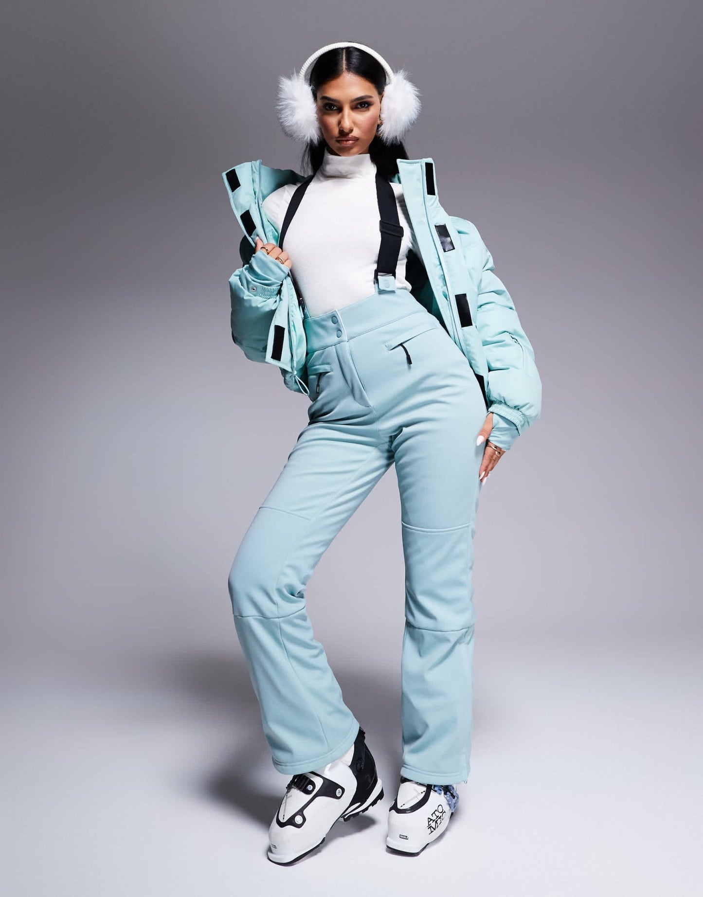 4505 Ski soft shell water repellent kick flare ski trousers in turquoise - ASOS Sample Sale EU Store