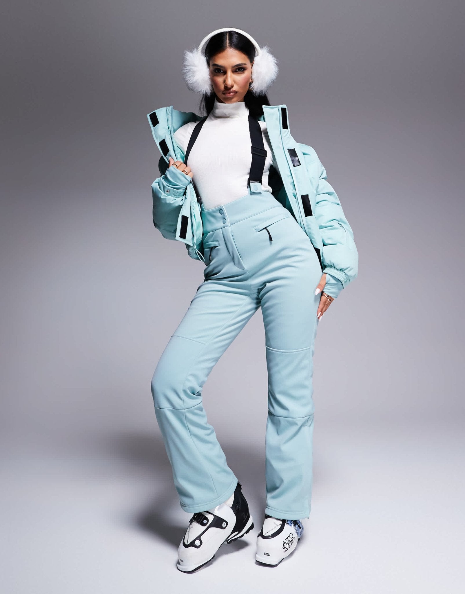 4505 Ski soft shell water repellent kick flare ski trousers in turquoise - ASOS Sample Sale EU Store