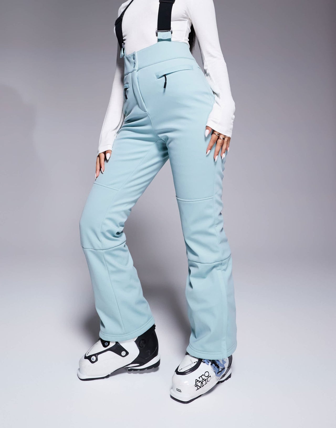 4505 Ski soft shell water repellent kick flare ski trousers in turquoise - ASOS Sample Sale EU Store
