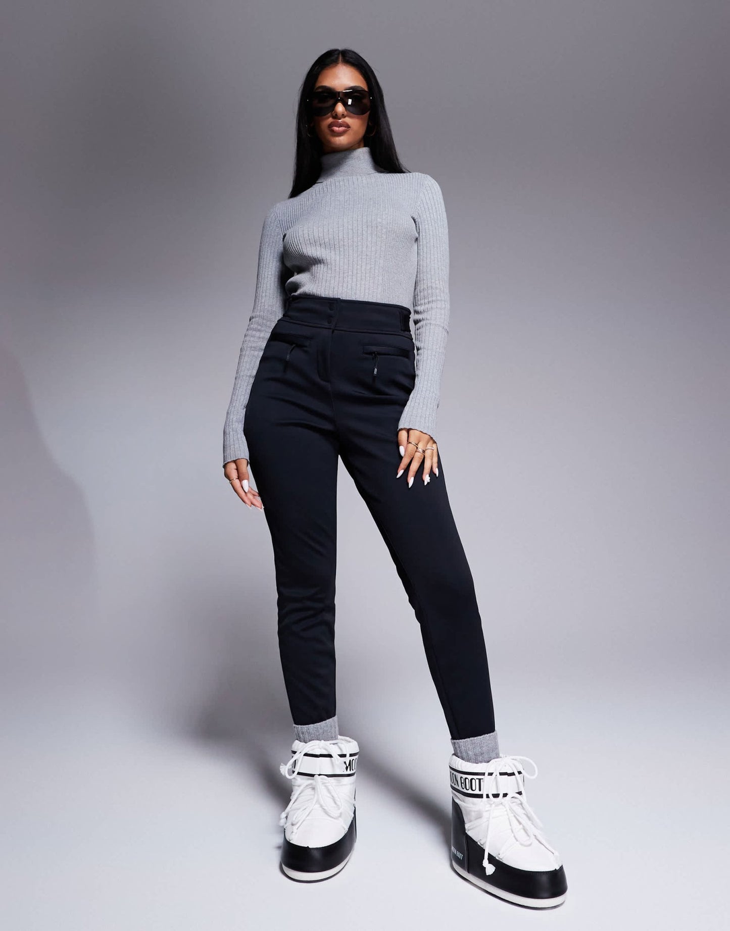 4505 Ski soft shell water repellent skinny ski pants in black - ASOS Sample Sale EU Store