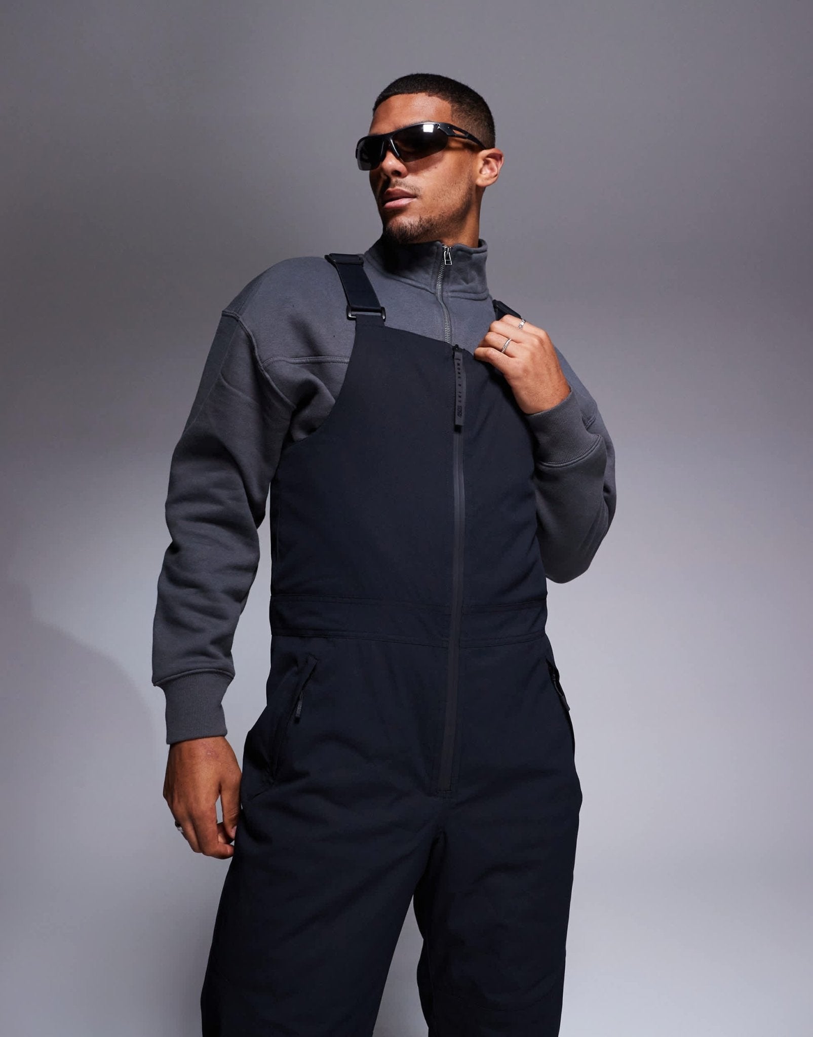 4505 Ski water repellent insulated bib salopette in black - ASOS Sample Sale EU Store