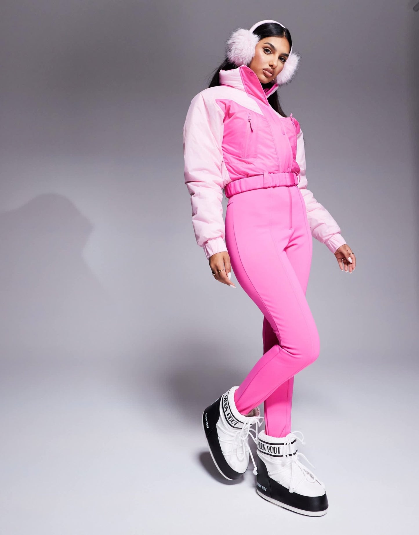 4505 Ski water repellent insulated colour block retro ski suit in pink - ASOS Sample Sale EU Store