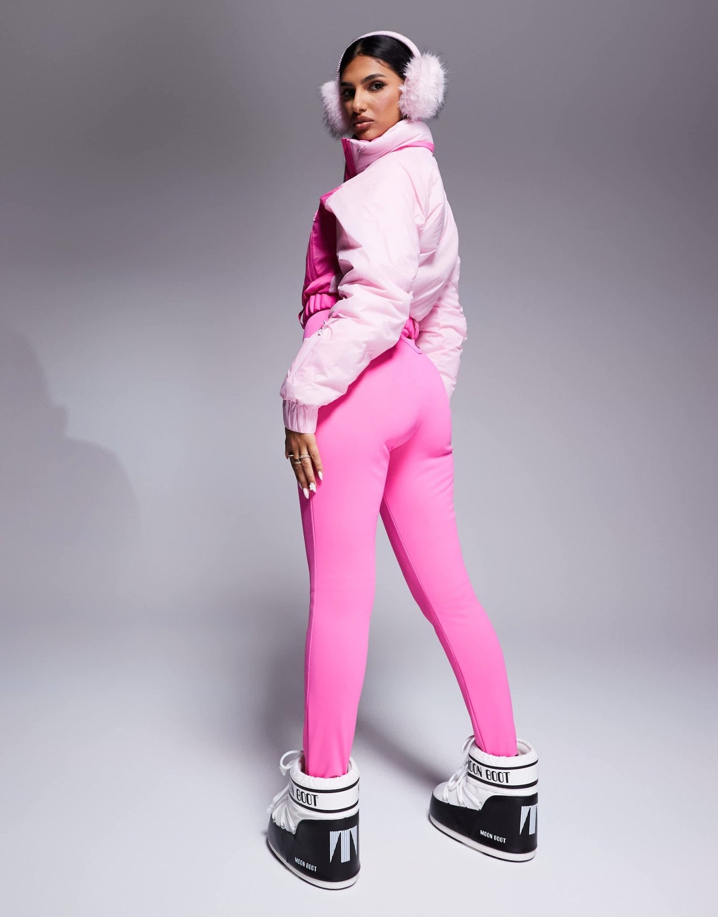 4505 Ski water repellent insulated colour block retro ski suit in pink - ASOS Sample Sale EU Store