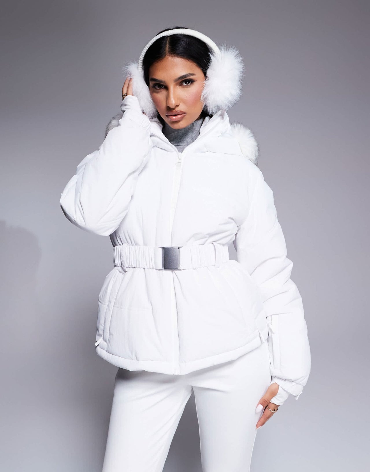 4505 Ski water repellent insulated ski jacket in white - ASOS Sample Sale EU Store