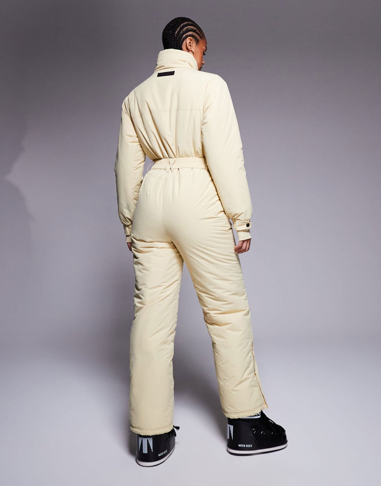 4505 Tall Ski retro belted ski suit with funnel neck in buttermilk - ASOS Sample Sale EU Store