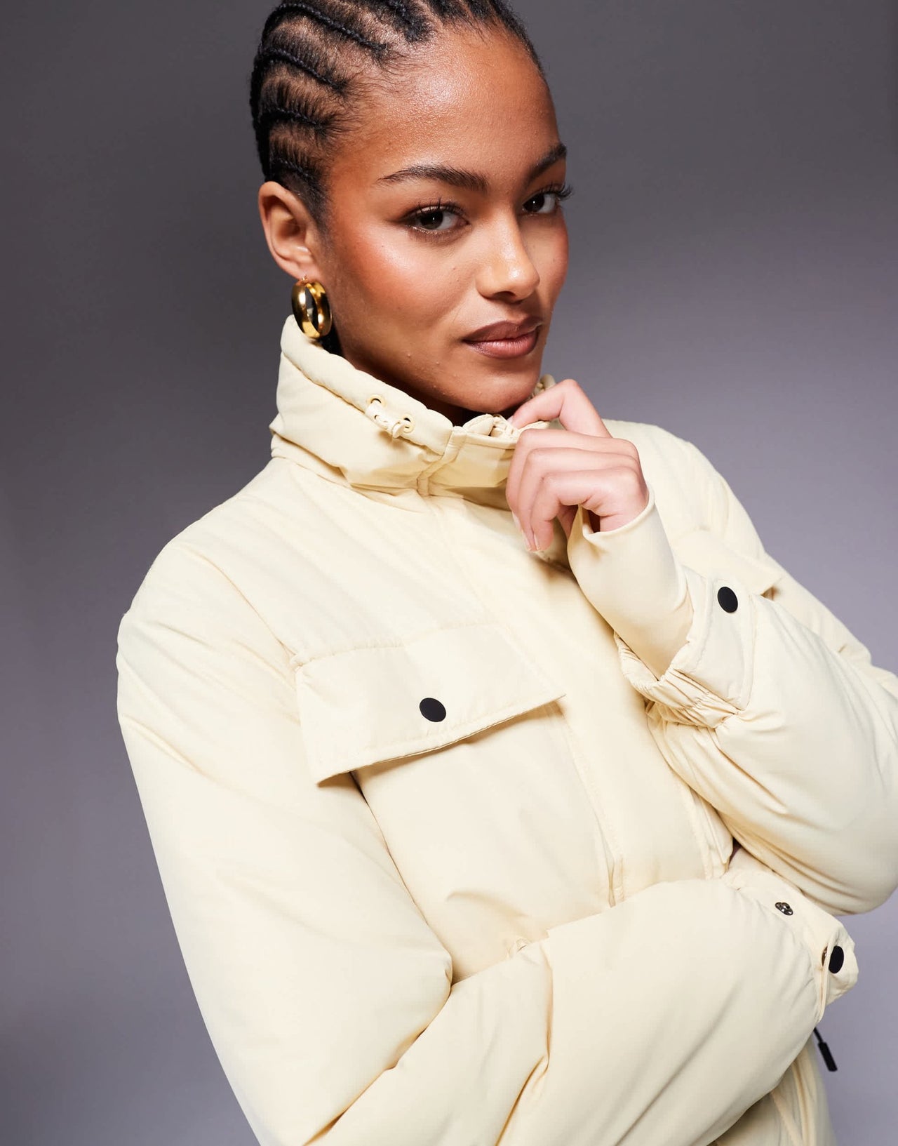 4505 Tall Ski retro belted ski suit with funnel neck in buttermilk - ASOS Sample Sale EU Store
