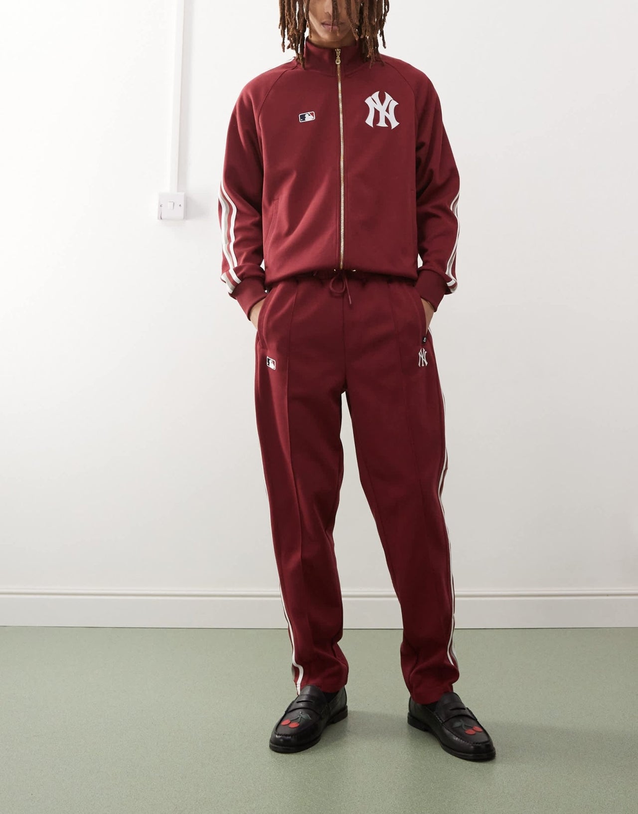 47 Brand NY Yankees track jogger co - ord in burgundy - ASOS Sample Sale EU Store