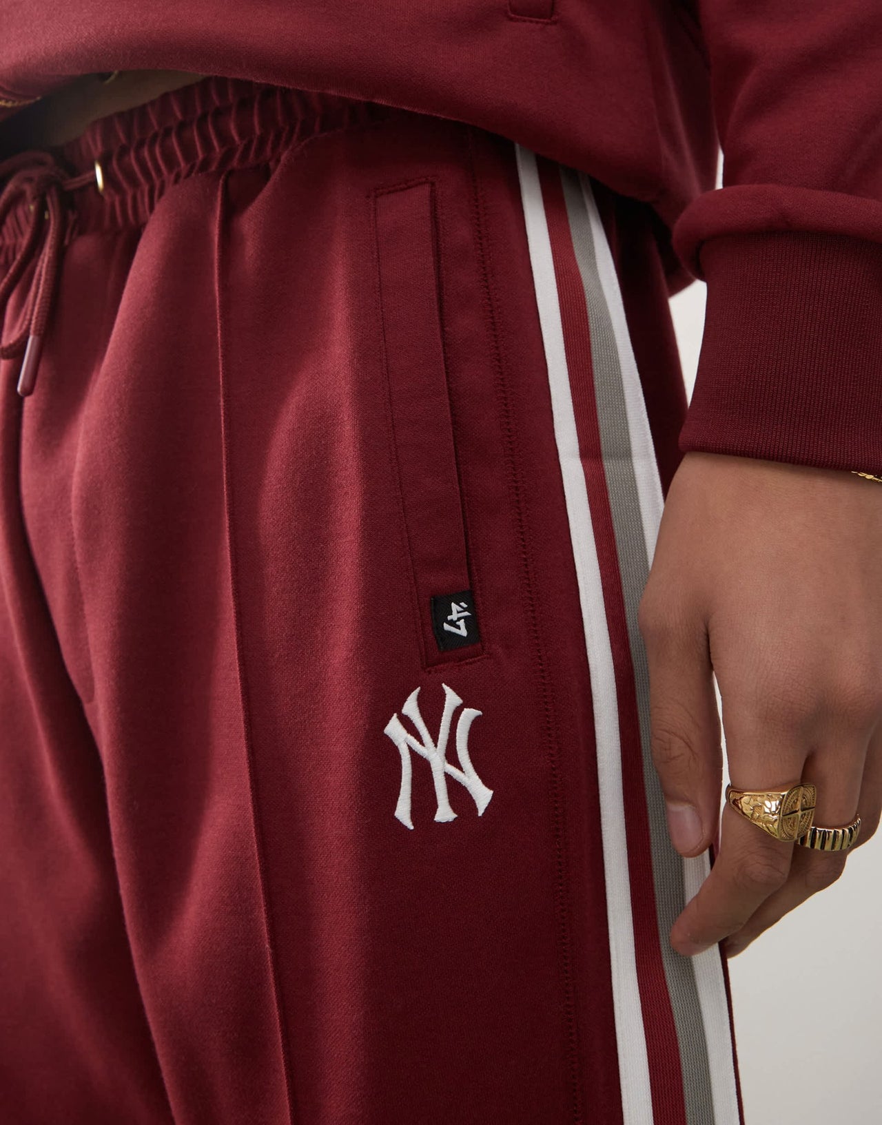 47 Brand NY Yankees track jogger co - ord in burgundy - ASOS Sample Sale EU Store