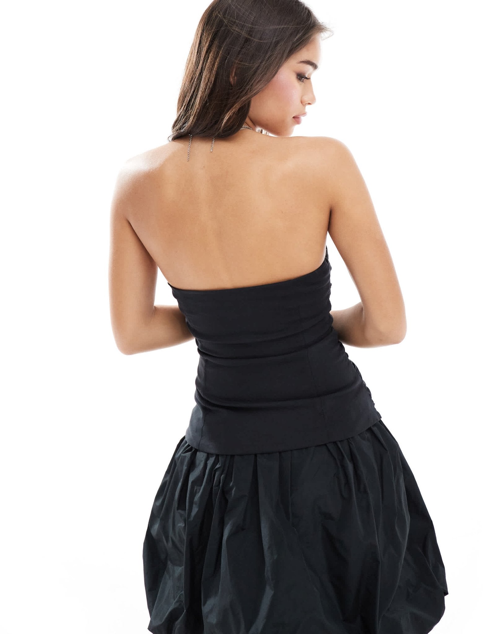 4th & Reckless bandeau cut out ring detail top in black - ASOS Sample Sale EU Store