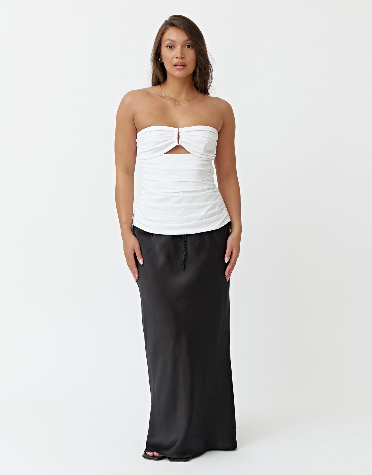 4th & Reckless bandeau cut out ring detail top in white - ASOS Sample Sale EU Store
