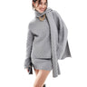 Ensemble pull à torsades avec écharpe 4th & Reckless en gris