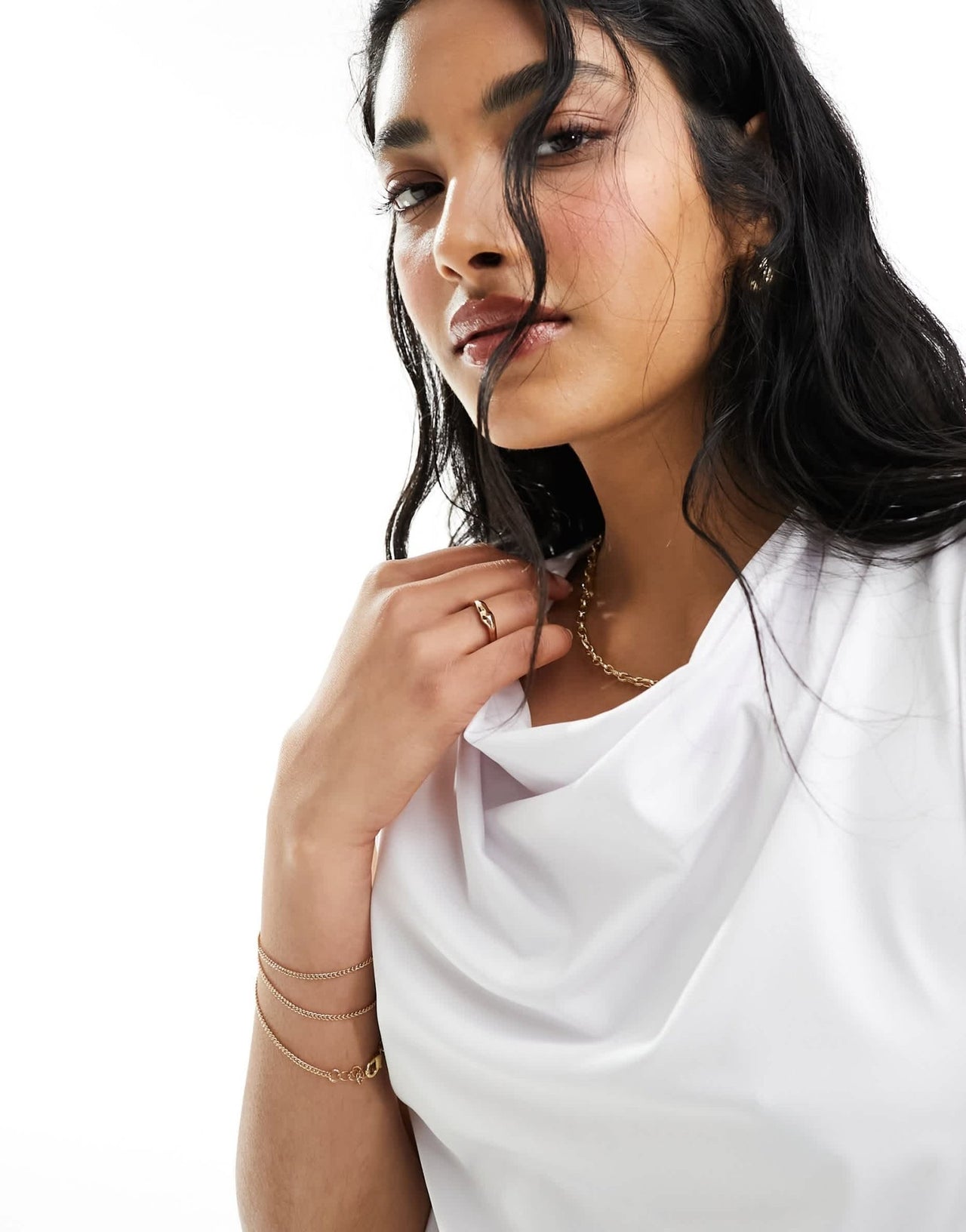 4th & Reckless cowl neck sleeveless top in white - ASOS Sample Sale EU Store