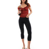 4th & Reckless knitted bandeau knot detail top in washed red