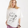 T-shirt 4th & Reckless Leisure Club con stampa grafica bianca