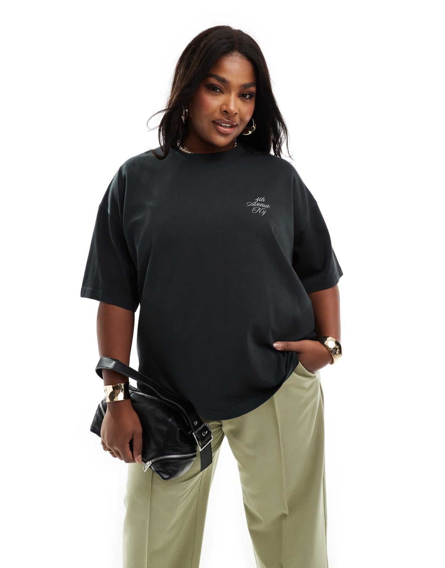4th & Reckless Plus exclusive oversized acid wash back print t-shirt in grey - ASOS Sample Sale EU Store