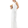 4th & Reckless sleeveless drape tie side maxi dress in white