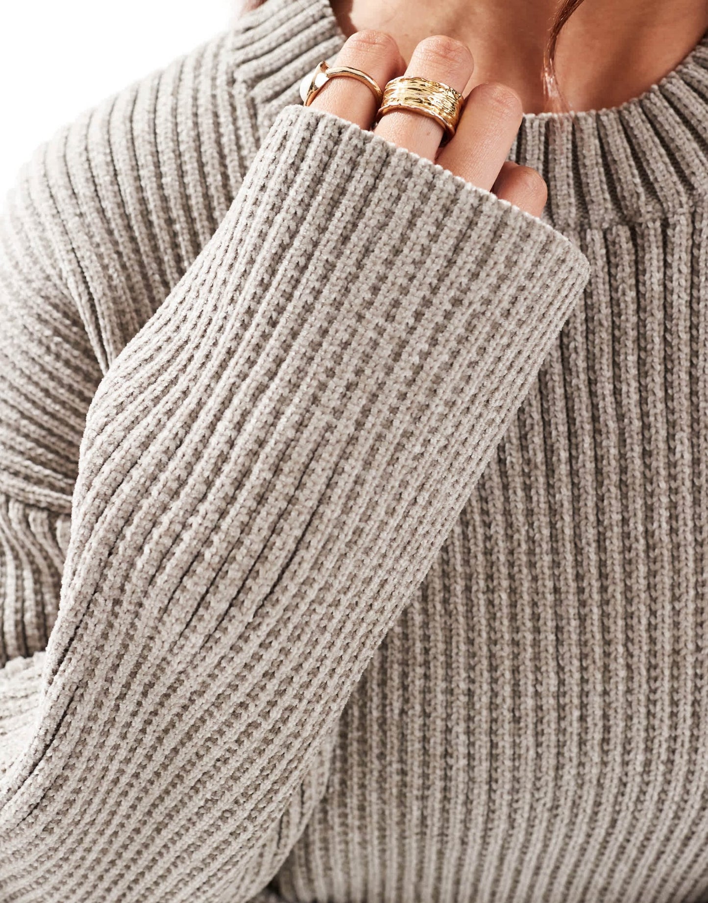 4th & Reckless soft rib knit jumper co - ord in taupe - ASOS Sample Sale EU Store