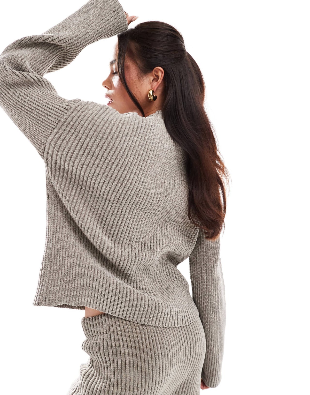 4th & Reckless soft rib knit jumper co - ord in taupe - ASOS Sample Sale EU Store