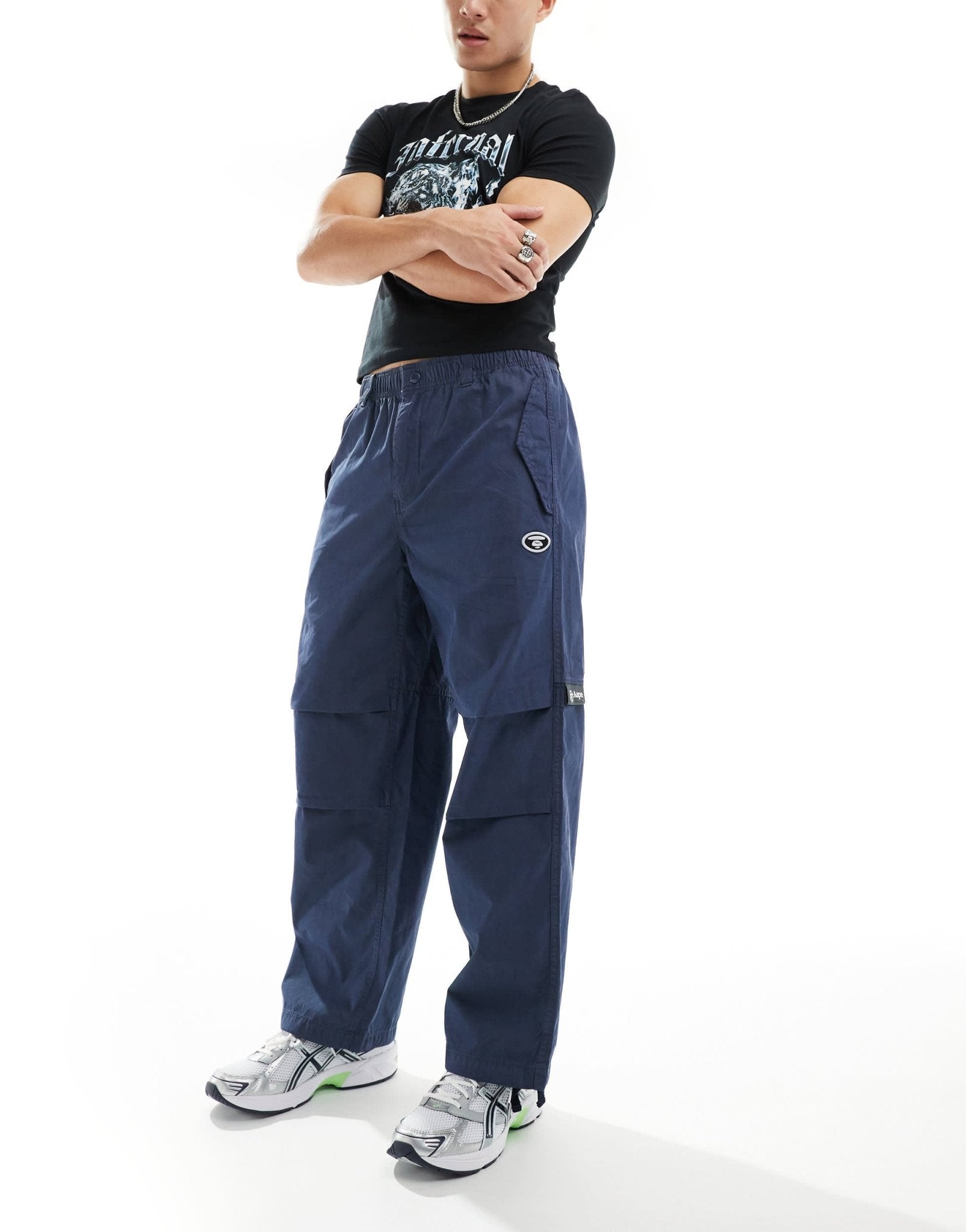 Aape By A Bathing Aape Carpenter trousers in off blue - ASOS Sample Sale EU Store