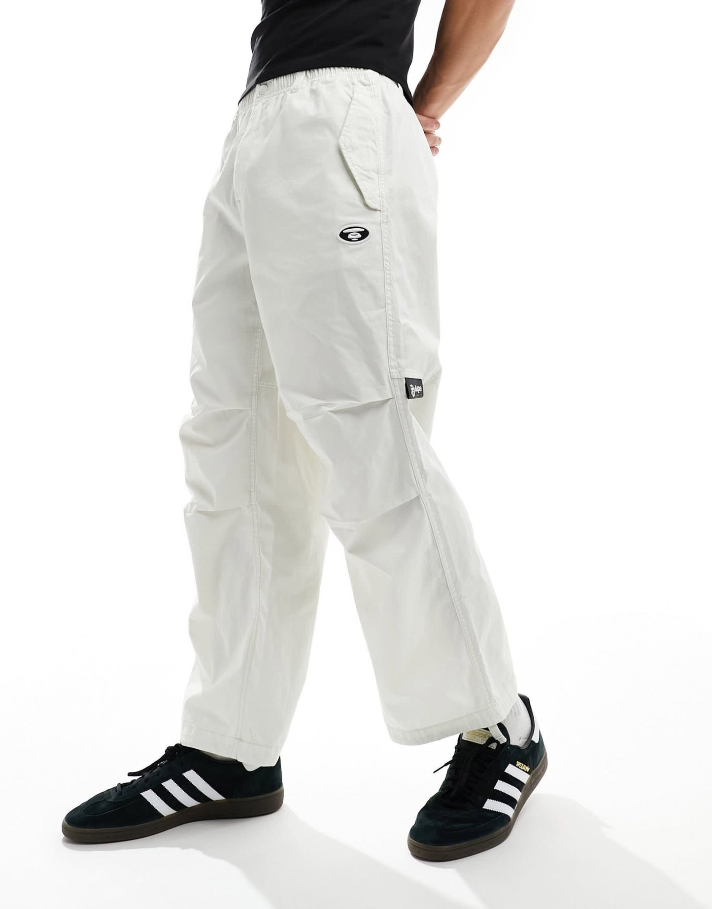 Aape By A Bathing Aape Carpenter trousers in off white - ASOS Sample Sale EU Store