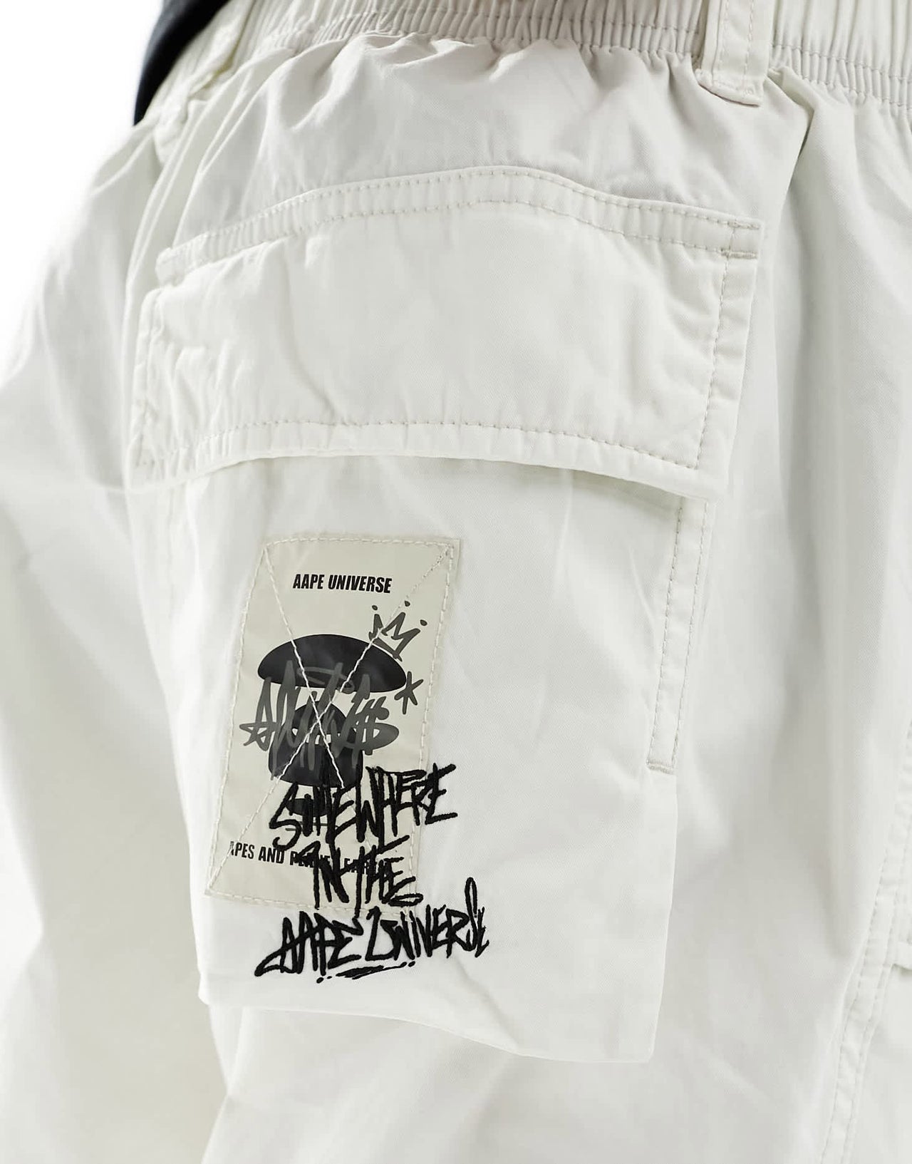 Aape By A Bathing Aape Carpenter trousers in off white - ASOS Sample Sale EU Store