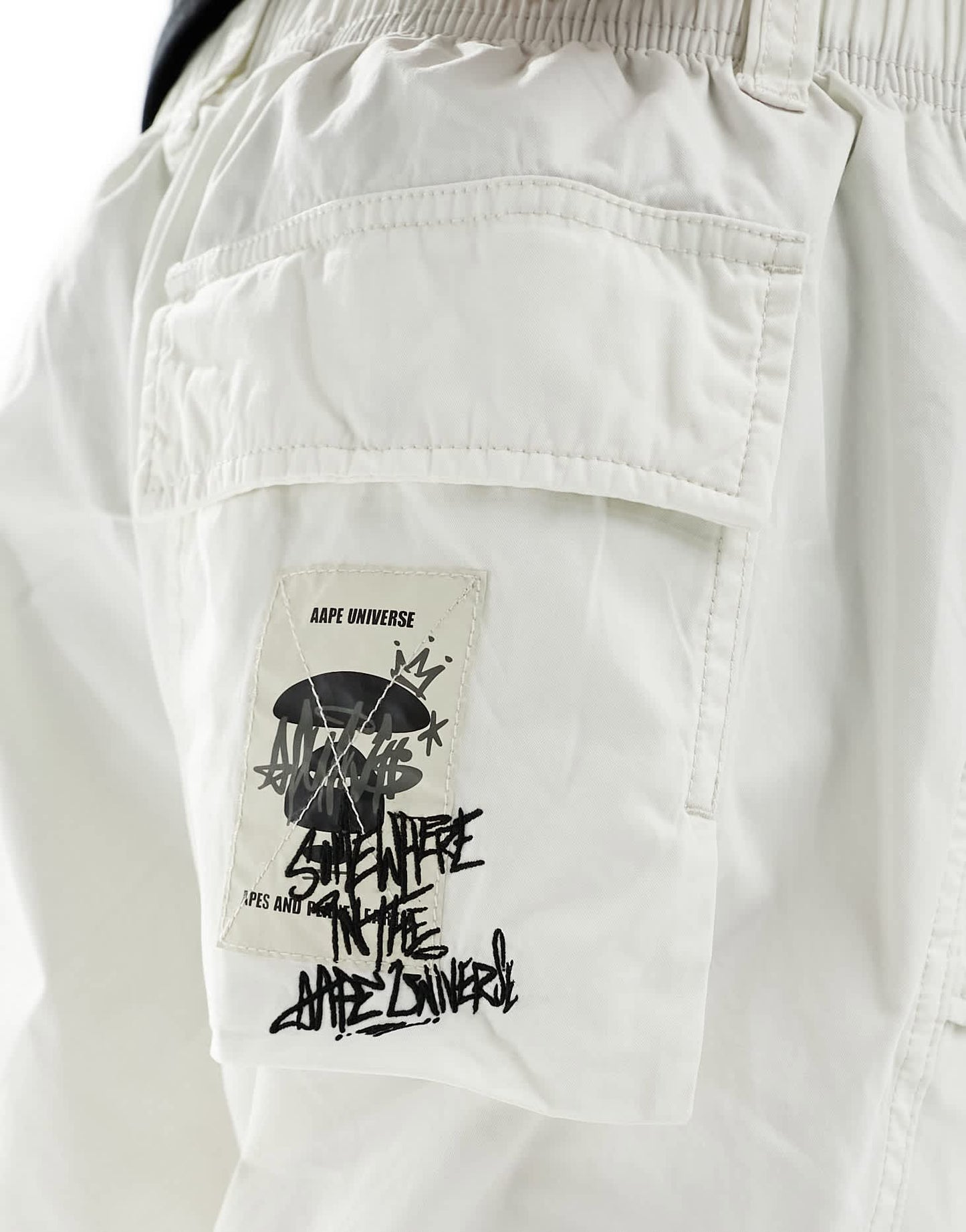 Aape By A Bathing Aape Carpenter trousers in off white - ASOS Sample Sale EU Store