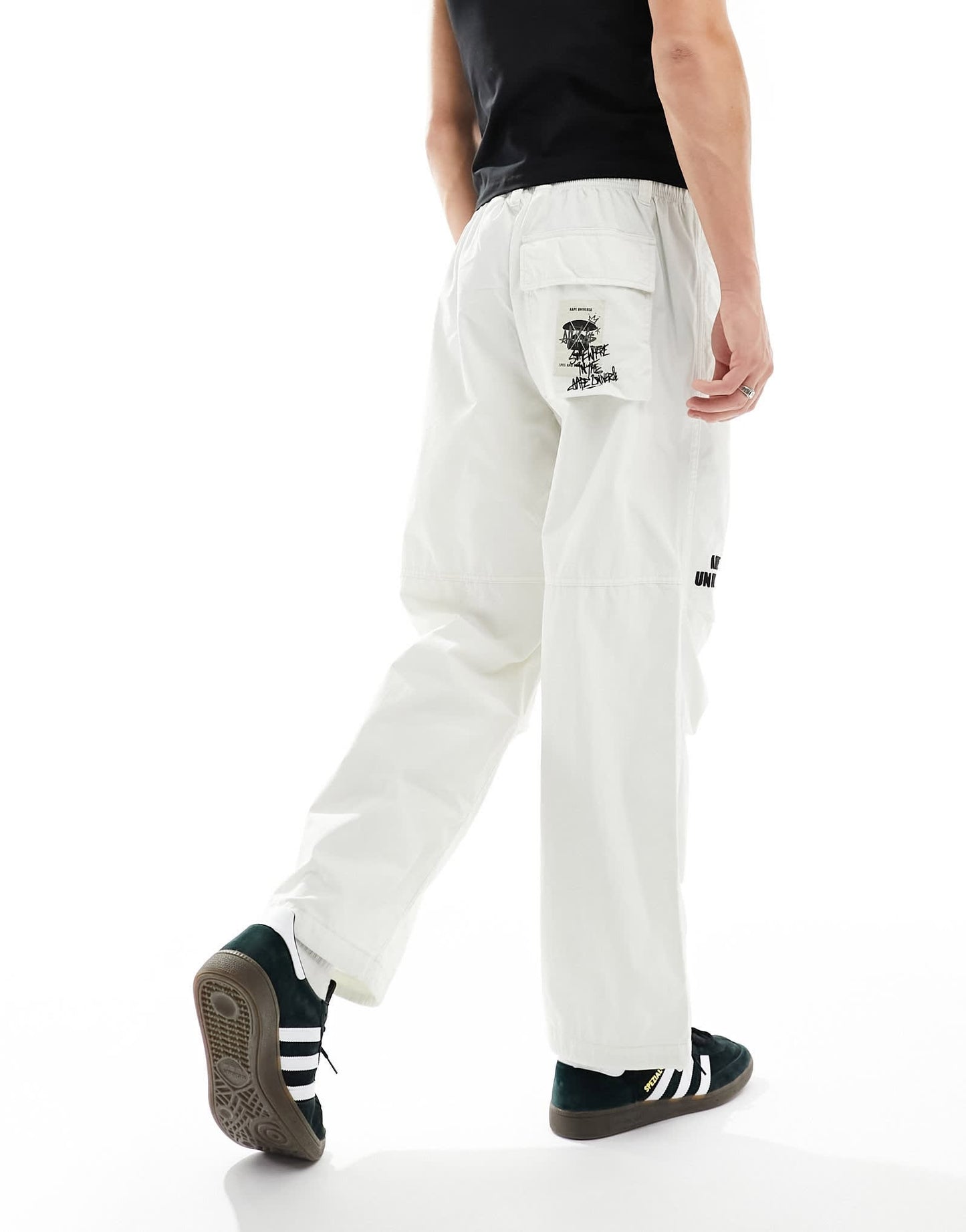 Aape By A Bathing Aape Carpenter trousers in off white - ASOS Sample Sale EU Store