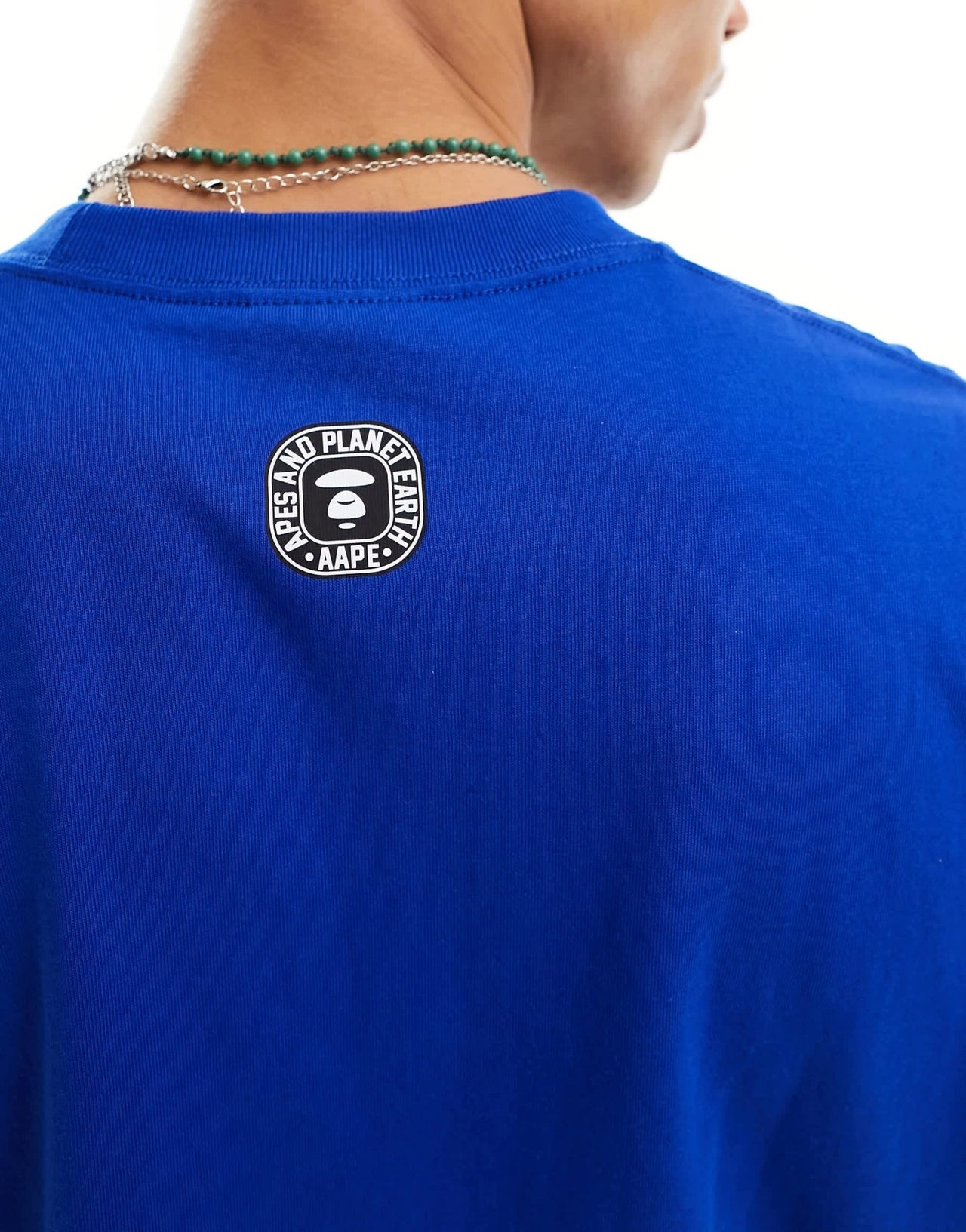 Aape By A Bathing Ape boxy fit short sleeve t-shirt with front graphic in blue - ASOS Sample Sale EU Store