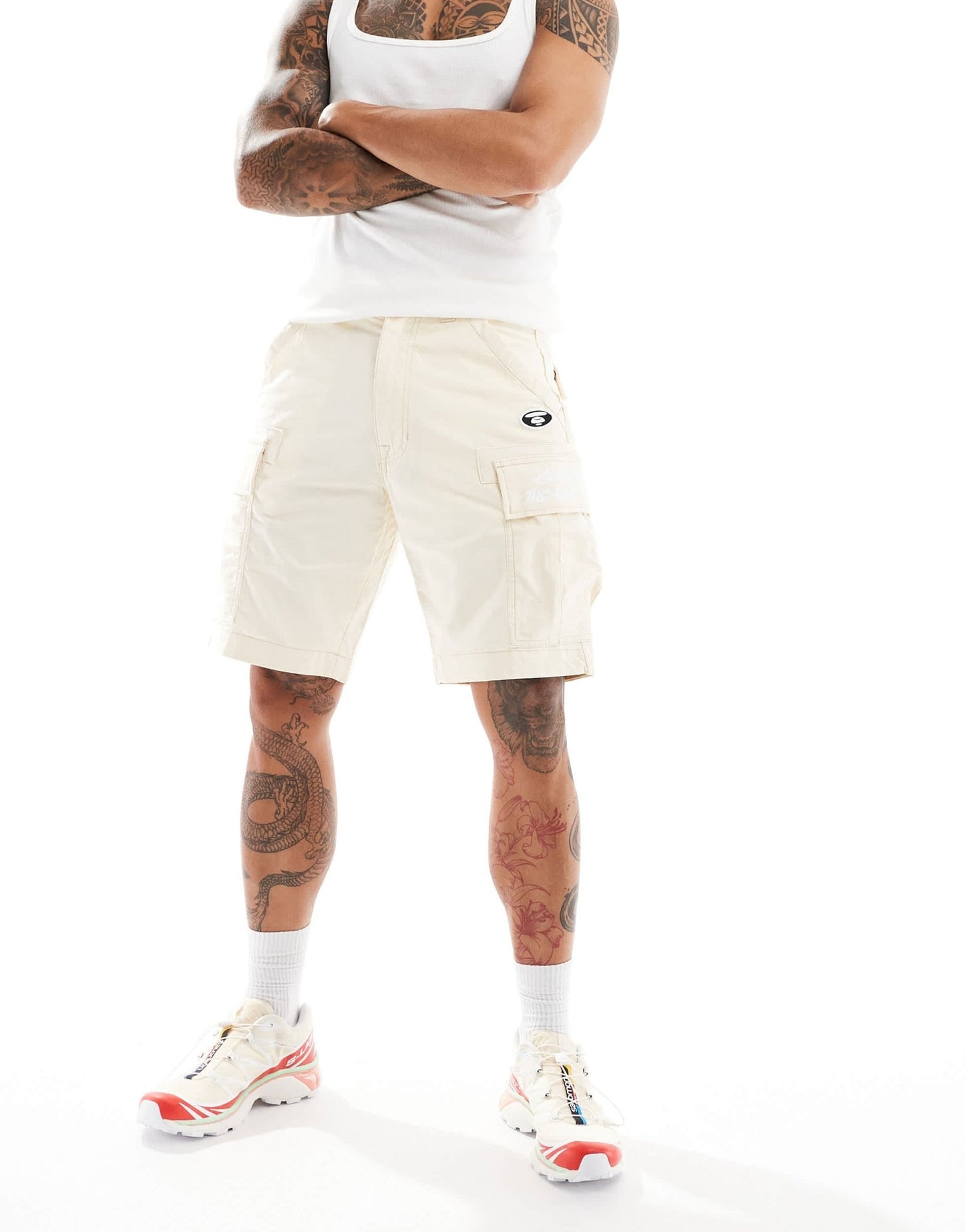 Aape By A Bathing Ape cargo utility shorts in sand - ASOS Sample Sale EU Store