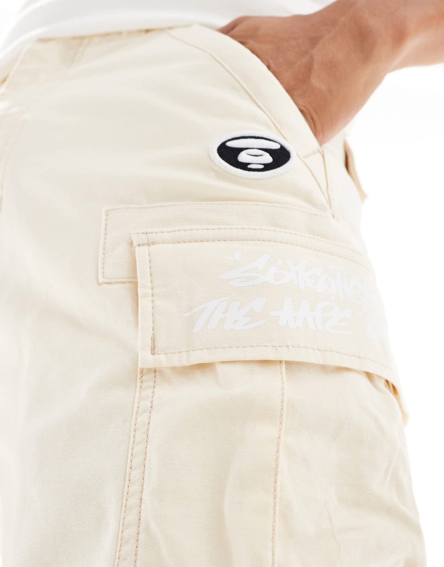 Aape By A Bathing Ape cargo utility shorts in sand - ASOS Sample Sale EU Store