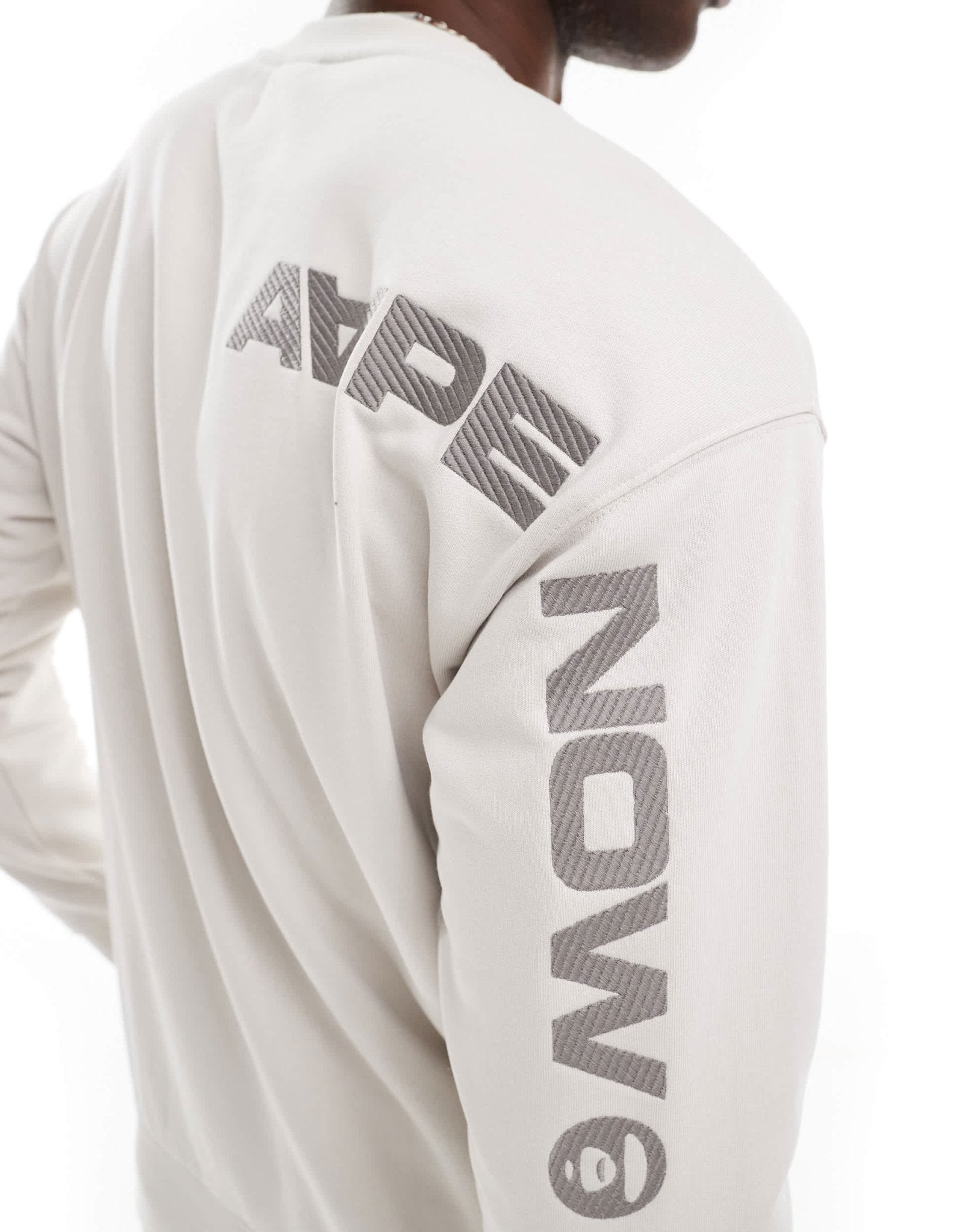 Aape by A Bathing Ape logo knit jumper in grey - ASOS Sample Sale EU Store