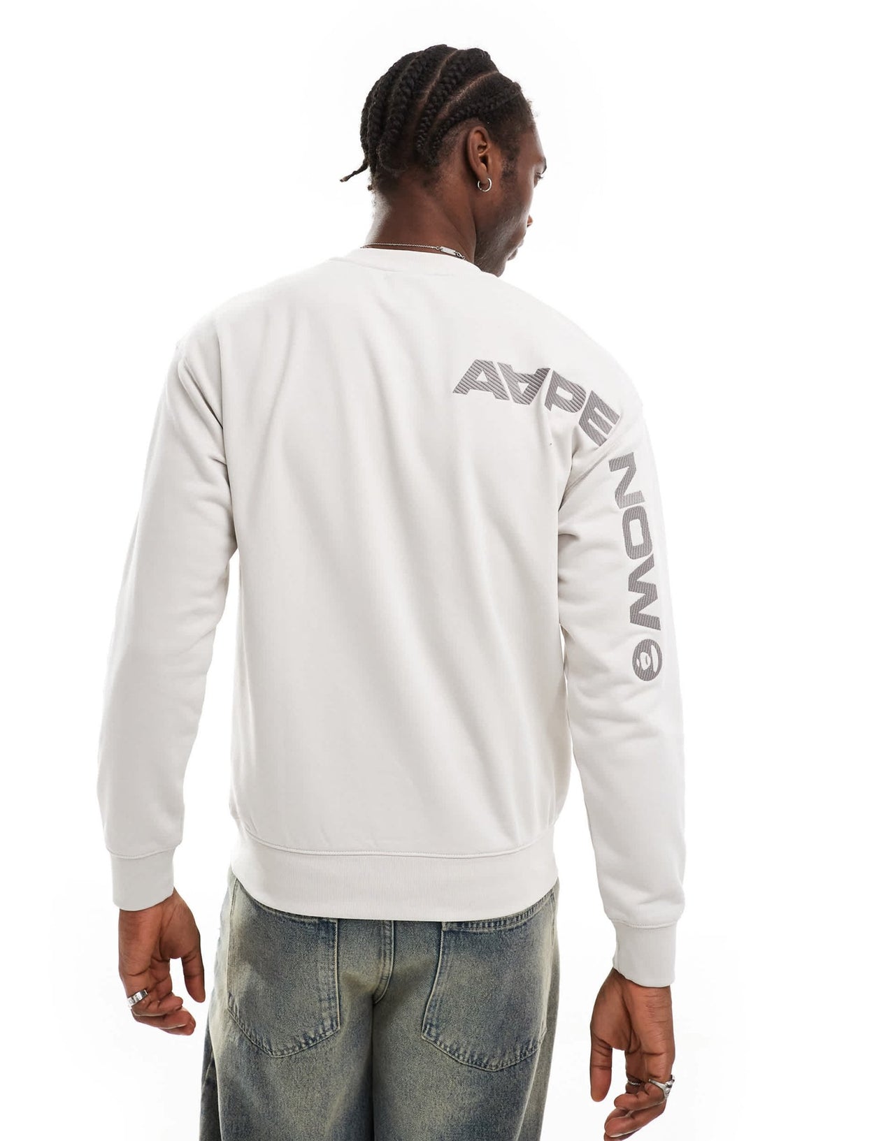 Aape by A Bathing Ape logo knit jumper in grey - ASOS Sample Sale EU Store
