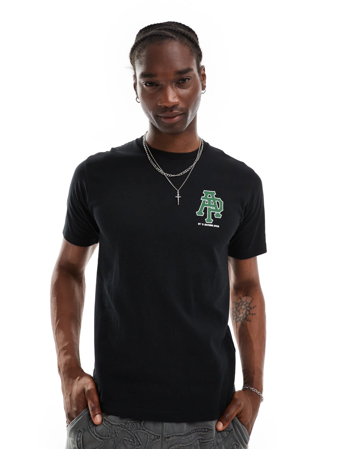 Aape By A Bathing Ape logo t-shirt with camo back print in black - ASOS Sample Sale EU Store