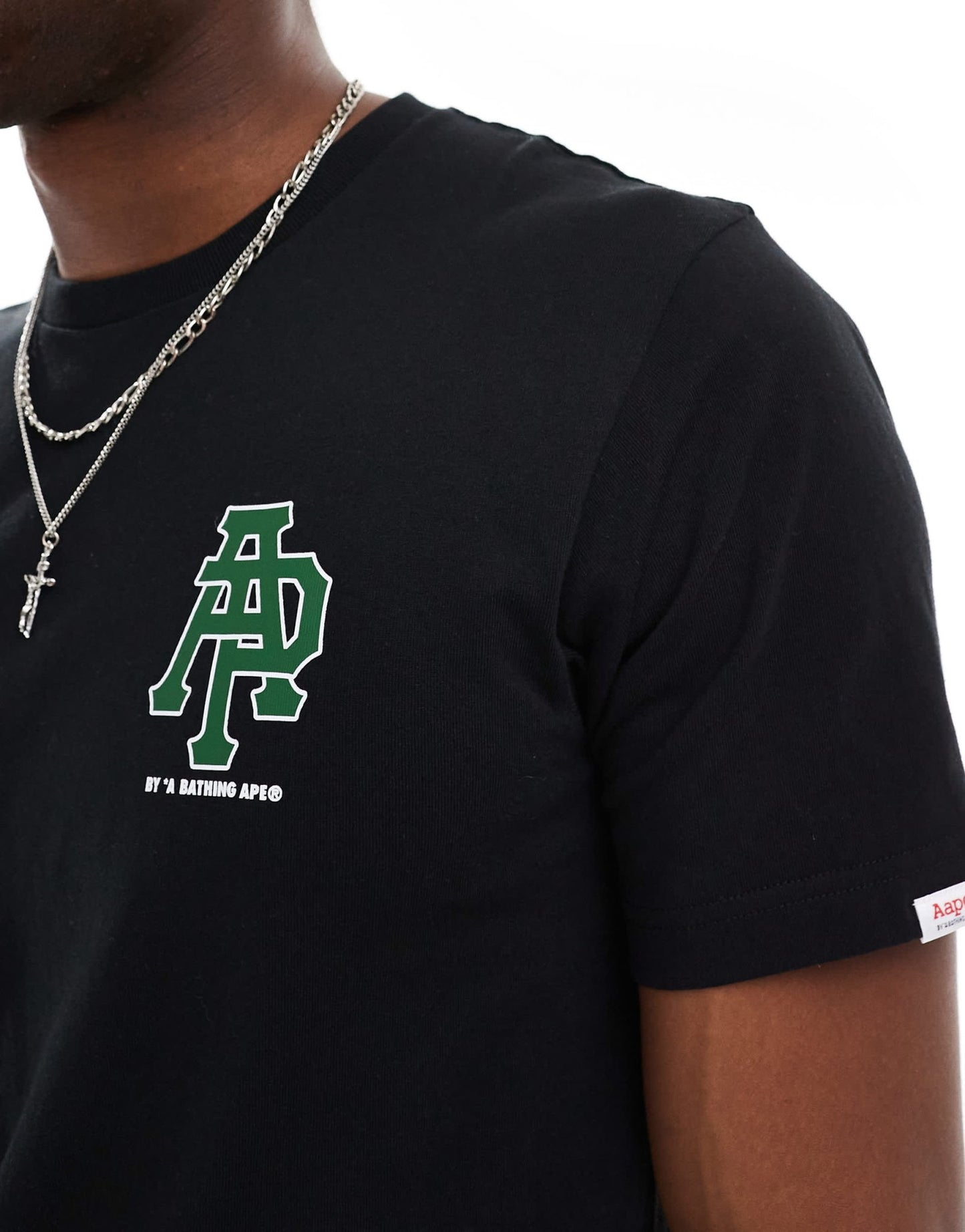 Aape By A Bathing Ape logo t-shirt with camo back print in black - ASOS Sample Sale EU Store