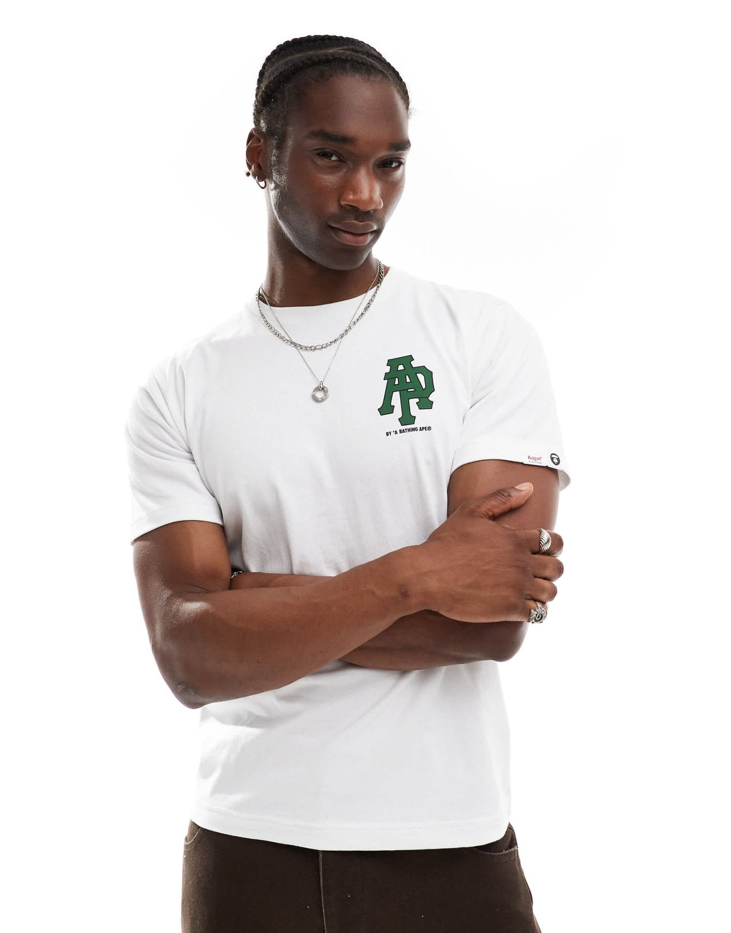 Aape By A Bathing Ape logo t-shirt with camo back print in white - ASOS Sample Sale EU Store