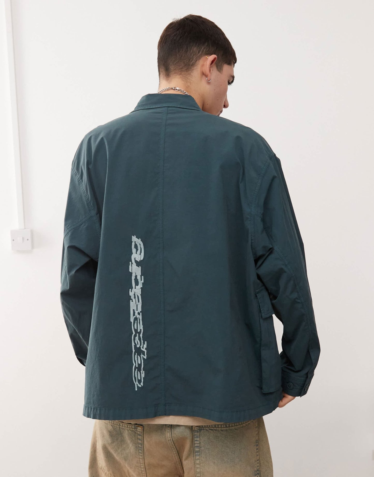 Aape By A Bathing Ape long sleeve faded print shirt in grey multi - ASOS Sample Sale EU Store