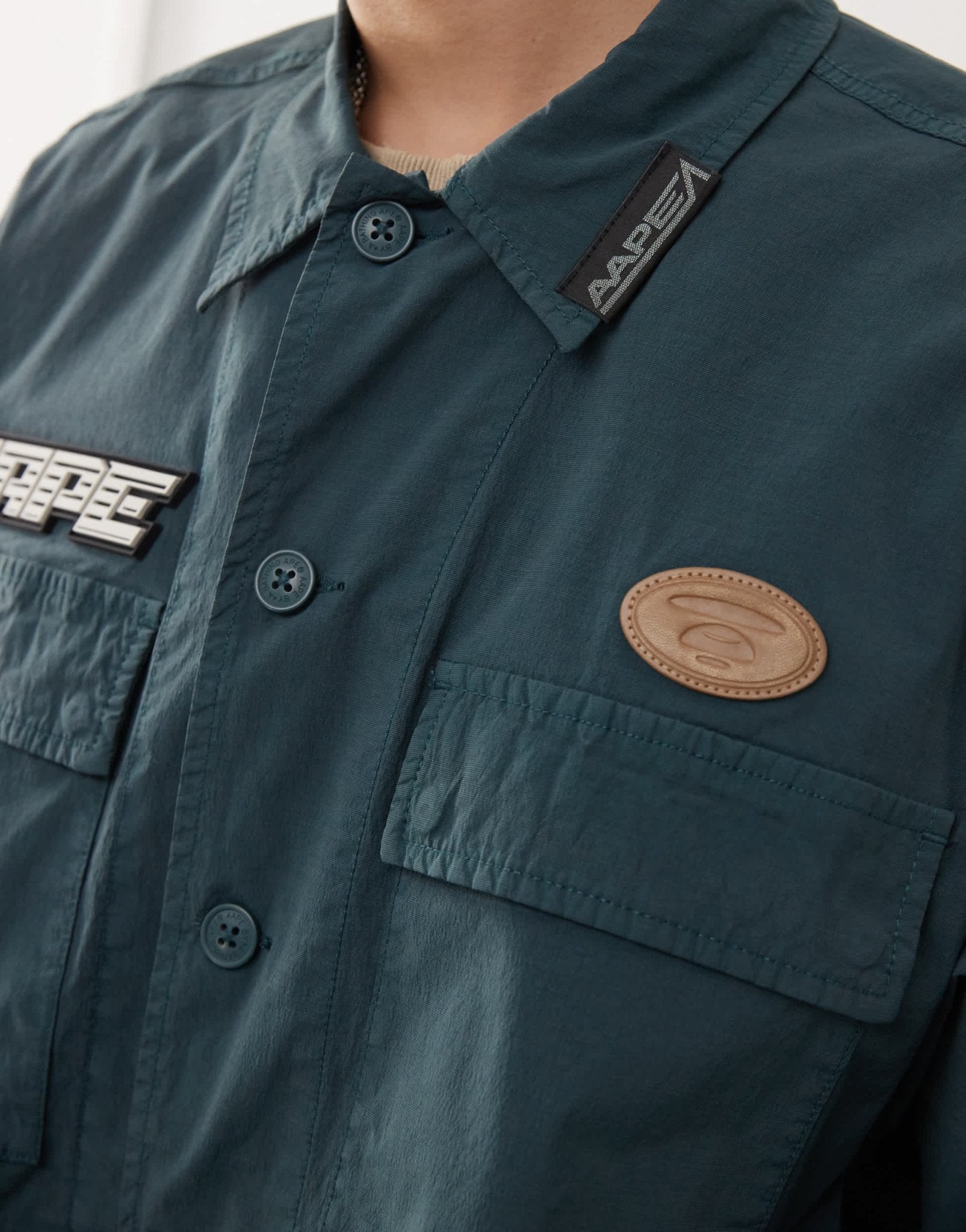 Aape By A Bathing Ape long sleeve faded print shirt in grey multi - ASOS Sample Sale EU Store