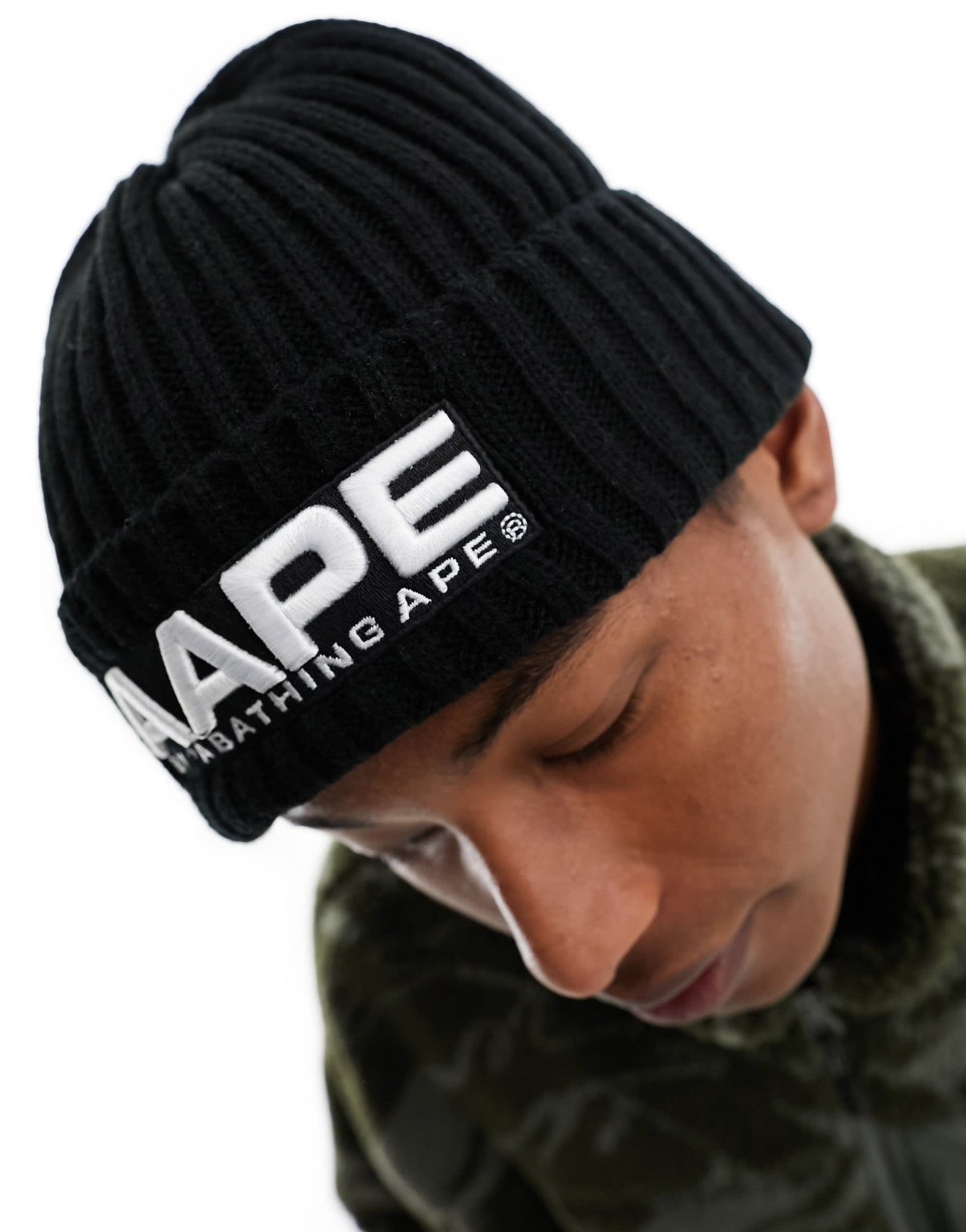 Aape By A Bathing Ape ribbed beanie in black - ASOS Sample Sale EU Store