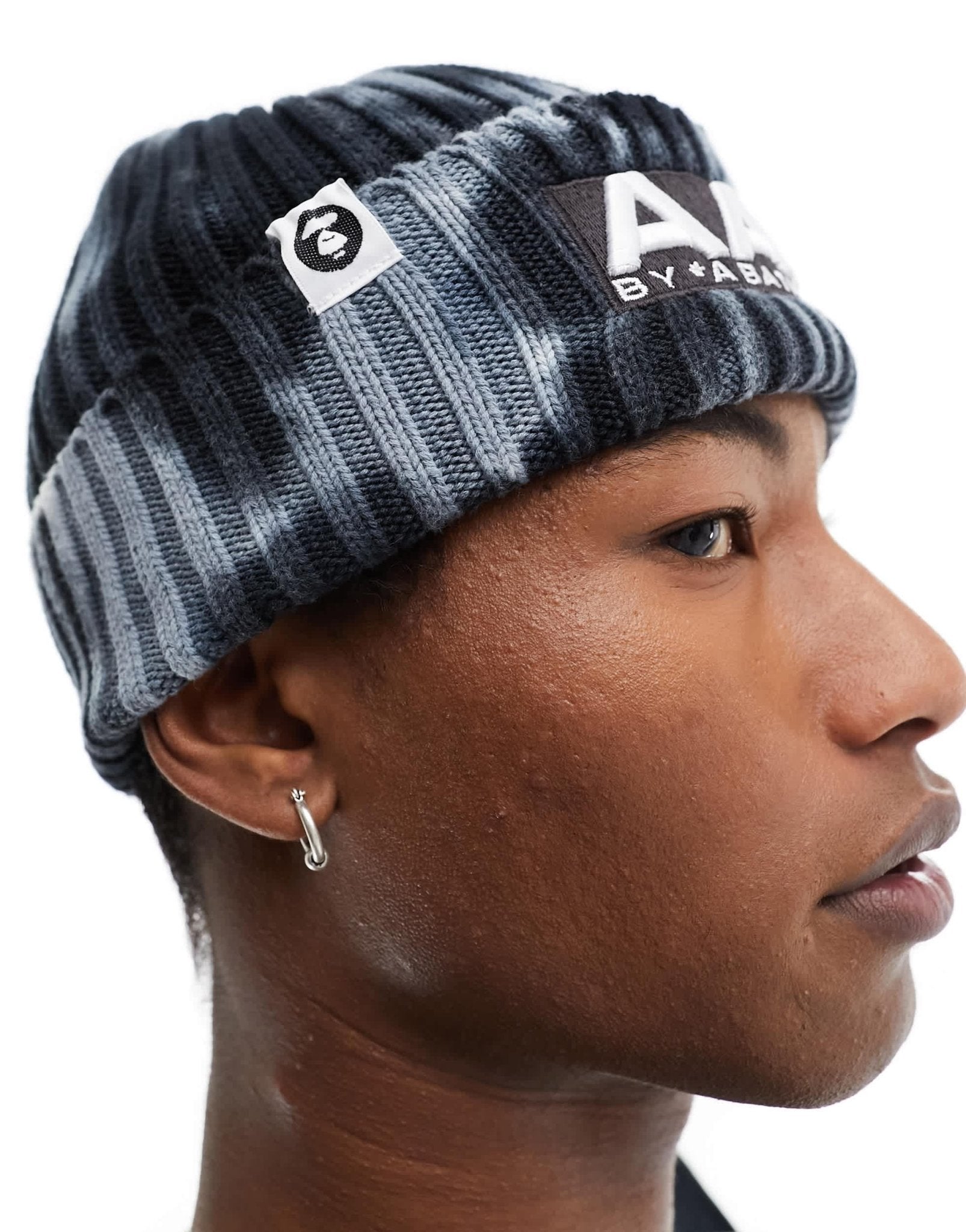 Aape By A Bathing Ape ribbed beanie in grey - ASOS Sample Sale EU Store